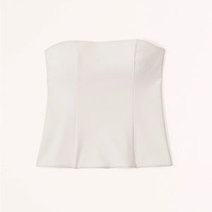 Abercrombie & Fitch Strapless Crepe Set Top (never worn). Size small